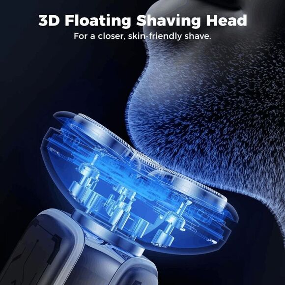 2IN1 Electric Razor for Men Magnetic Electric Shaver Beard Built-in Nose Trimmer - Picture 2 of 6